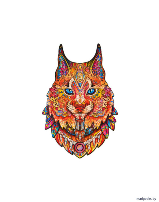 Деревянный пазл Unidragon Нежная рысь (17 × 25 см, 105 дет.)