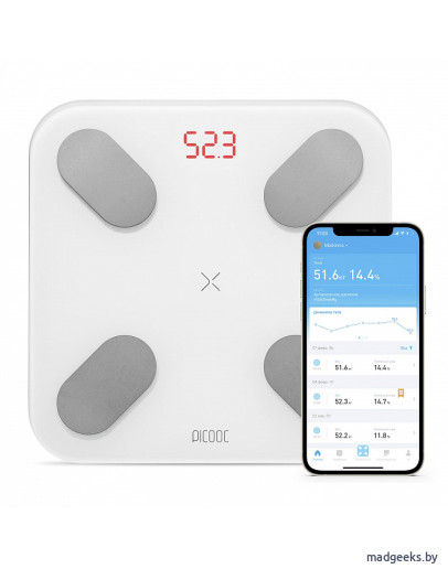 Умные весы Picooc Mini Pro V2 (Bluetooth, 29х29 см)
