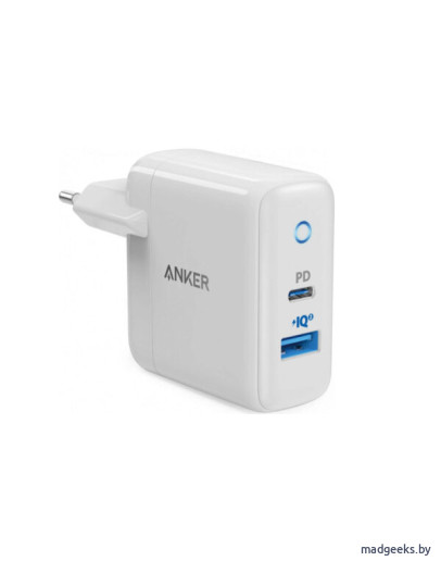 Сетевое зарядное устройство Anker PowerPort PD+2 18 Вт USB-C + 15 Вт USB-A