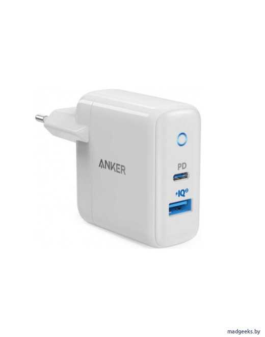 Сетевое зарядное устройство Anker PowerPort PD+2 18 Вт USB-C + 15 Вт USB-A