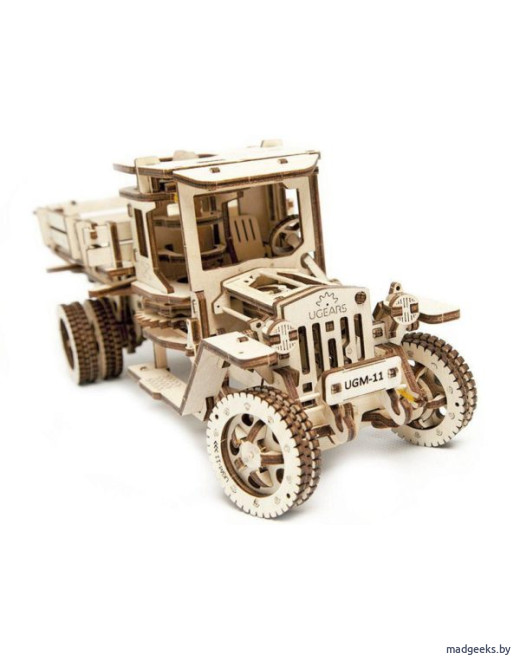 Комплект из 3D-пазла UGears Грузовик UGM-11 и дополнения к нему