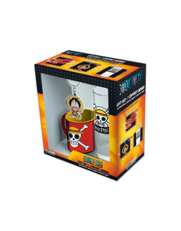 Подарочный набор One Piece Luffy Бокал 290ml+Брелок+Кружка 110ml ABYPCK088