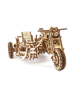 3D-пазл UGears Мотоцикл Scrambler UGR-10 с коляской