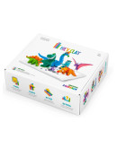 Легкий пластилин для лепки HEY CLAY «Залипаки» Динозавры (18 баночек)