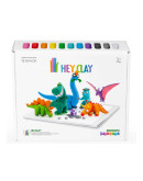 Легкий пластилин для лепки HEY CLAY «Залипаки» Динозавры (18 баночек)