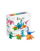 Легкий пластилин для лепки HEY CLAY «Залипаки» Динозавры (18 баночек)