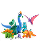 Легкий пластилин для лепки HEY CLAY «Залипаки» Динозавры (18 баночек)