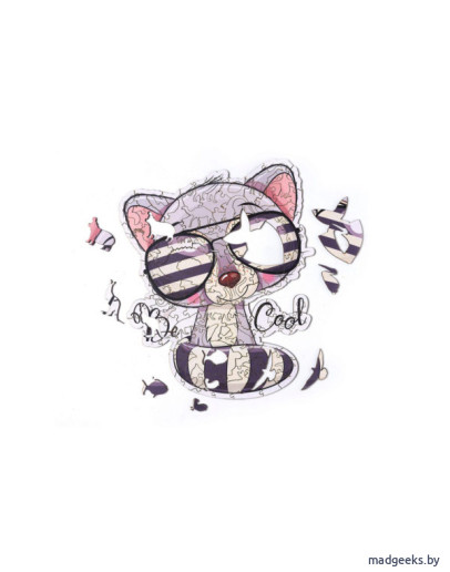 Детский деревянный пазл Артвентура Енотик в очках