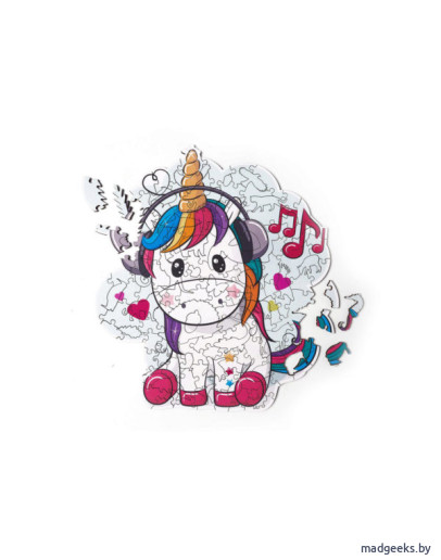 Пазлы: Детский деревянный пазл Артвентура Музыкальный единорожка Детский деревянный пазл Артвентура Музыкальный единорожка