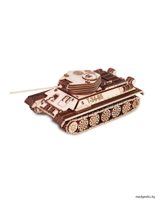 Деревянный конструктор Eco Wood Art Танк Т-34-85