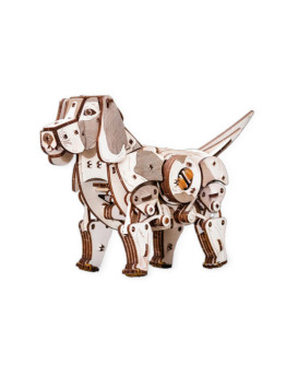 Деревянный 3D-конструктор Eco Wood Art Механический щенок Puppy