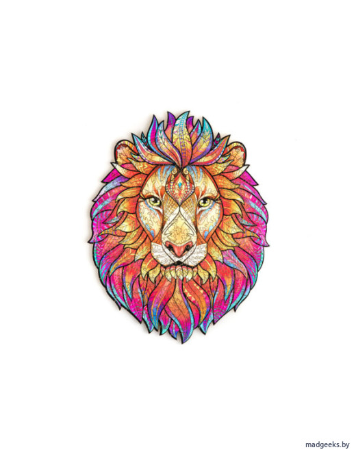 Деревянный пазл Unidragon Таинственный Лев (31 × 24 см, 192 дет.)