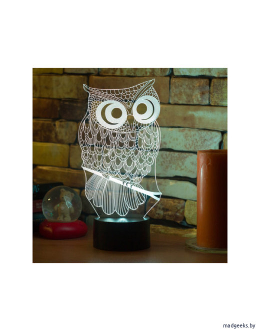 3D-светильник Art-Lamps Сова