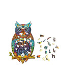 Деревянный пазл Unidragon Чарующая сова (35 × 21 см, 187 дет.)