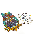 Деревянный пазл Unidragon Чарующая сова (35 × 21 см, 187 дет.)