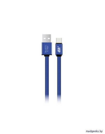 Дата-кабель в нейлоновой оплетке BoraSCO (VSP) USB / Type-C, 3 А (1 м)