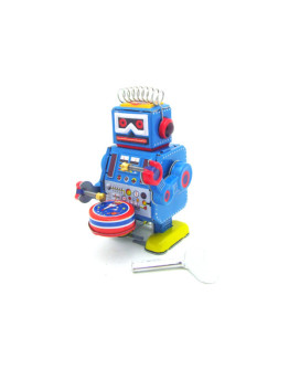 Заводной ретро-робот Барабанщик (R07)