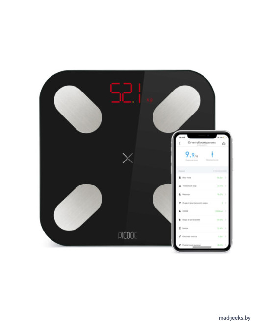 Умные весы Picooc Mini Lite (Bluetooth, 26х26 см)