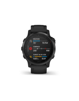 Спортивные часы Garmin Fenix 6S Pro черные с черным ремешком