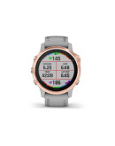 Спортивные часы Garmin Fenix 6S Sapphire розовое золото с серым ремешком