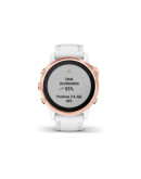 Спортивные часы Garmin Fenix 6S Pro розовое золото с белым ремешком