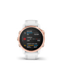 Спортивные часы Garmin Fenix 6S Pro розовое золото с белым ремешком