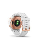 Спортивные часы Garmin Fenix 6S Pro розовое золото с белым ремешком