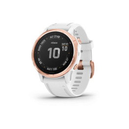 Спортивные часы Garmin Fenix 6S Pro розовое золото с белым ремешком