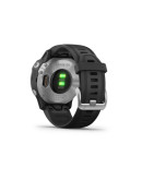 Спортивные часы Garmin Fenix 6S серебристые с черным ремешком