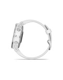 Спортивные часы Garmin Fenix 6S серебристые с белым ремешком