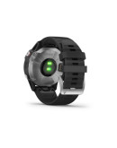 Спортивные часы Garmin Fenix 6 серебристые с черным ремешком
