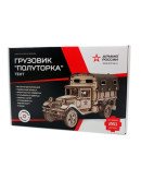 Деревянный 3D-конструктор Армия России Грузовик Полуторка Тент