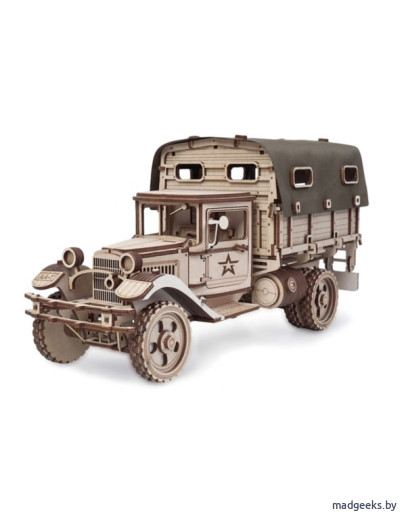 Деревянный 3D-конструктор Армия России Грузовик Полуторка Тент