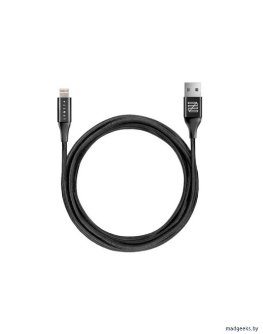 Кабель Lenzza Nylon Braided Lightning (кевларовый, 1,2 м)