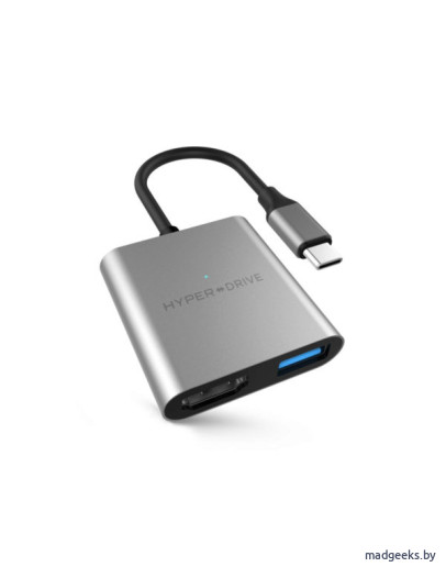 Адаптер Hyper HyperDrive 4K HDMI 3-in-1 USB-C Hub