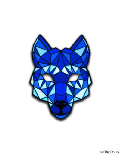 Cветовая маска с датчиком звука GeekMask Cyber Wolf
