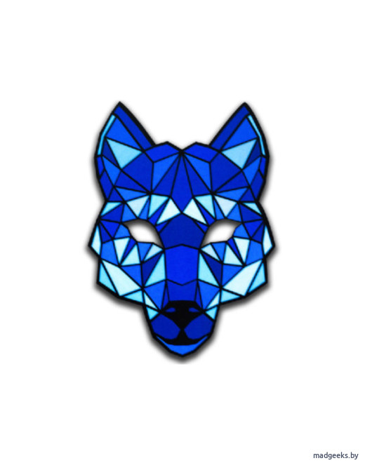 Cветовая маска с датчиком звука GeekMask Cyber Wolf