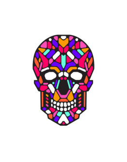 Cветовая маска с датчиком звука GeekMask Sugar Skull