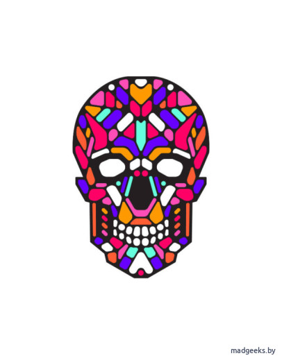 Cветовая маска с датчиком звука GeekMask Sugar Skull