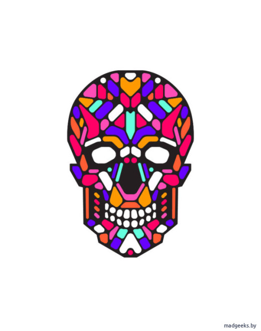 Cветовая маска с датчиком звука GeekMask Sugar Skull