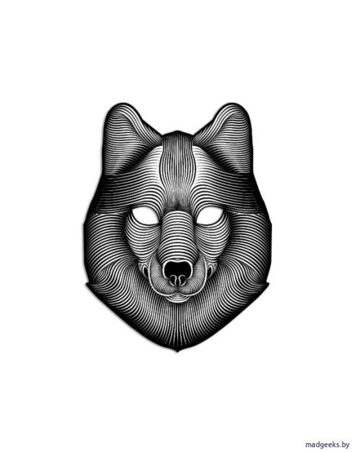 Cветовая маска с датчиком звука GeekMask Shadow Wolf
