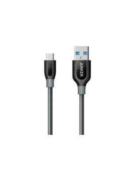 Кабель Anker PowerLine+ USB-C / USB-A 3.0 (0,9 м) с чехлом в комплекте (A8168)