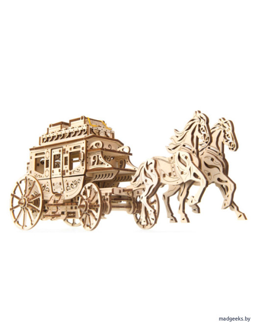 3D-пазл UGears Почтовый дилижанс (Stagecoach)