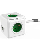Разветвитель Allocacoc PowerCube Extended с USB (1,5 м)