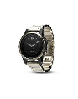 Спортивные часы Garmin Fenix 5S Sapphire золотистые с металлическим браслетом
