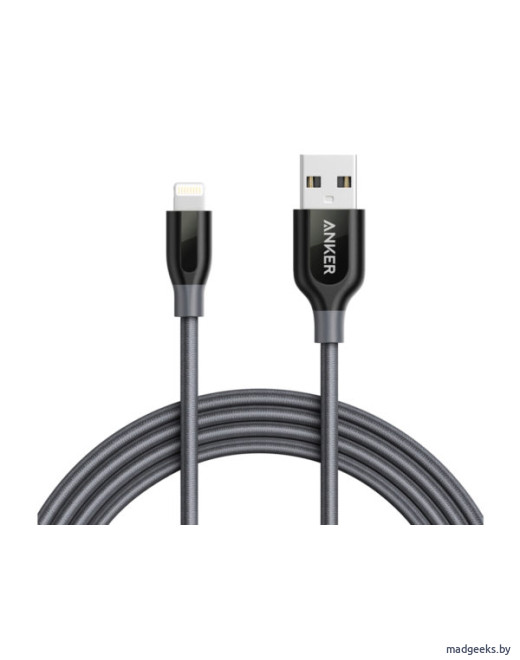 Кабель Anker PowerLine+ Lightning (1,8 м) с чехлом в комплекте (A8122)