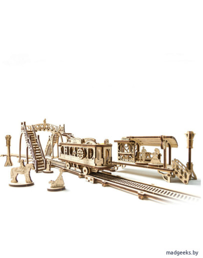 3D-пазл UGears Трамвайная линия (Tram Line)