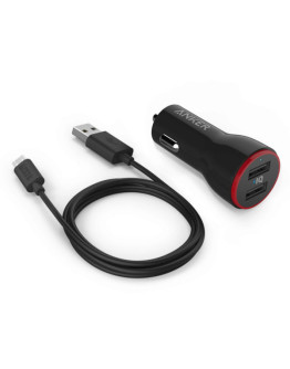 Автомобильное зарядное устройство Anker PowerDrive 2 с кабелем microUSB (B2310)