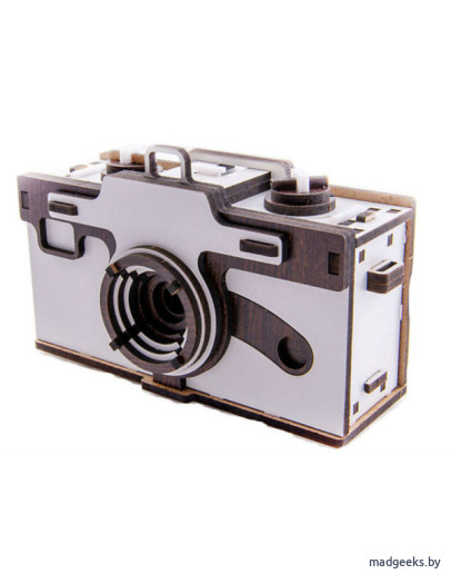 Деревянный 3D-конструктор IQ GEARS Фотокамера Pinhole