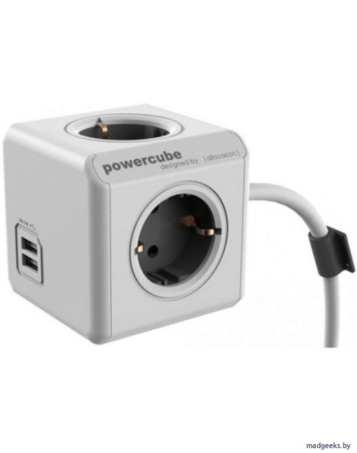 Разветвитель Allocacoc PowerCube Extended с USB (1,5 м)